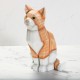 Ceramic Bisque Faceted Cat Ceramic Bisque Faceted Cat